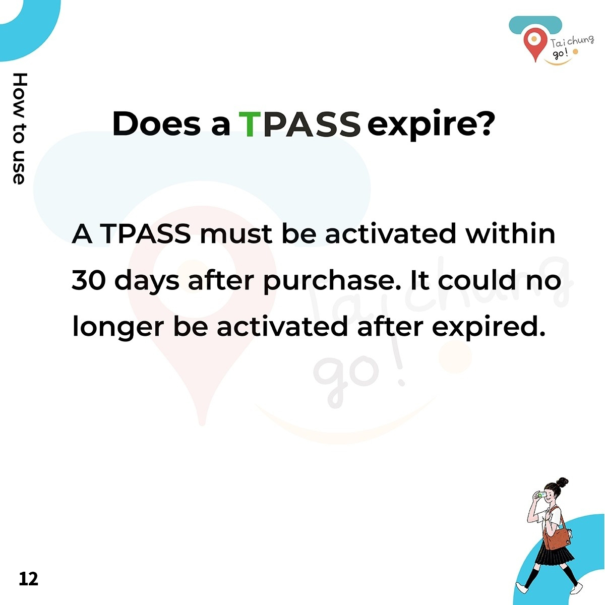 TPASS must be activated within 30 days after purchase. It could not loger be activated after expired.
