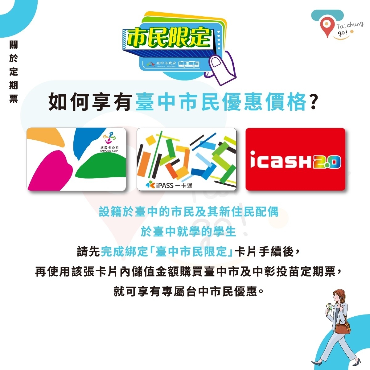 台中市民優惠價格，需設籍於台中的市民及新住民配偶，且綁定台中市民限定卡片，才能享有該優惠